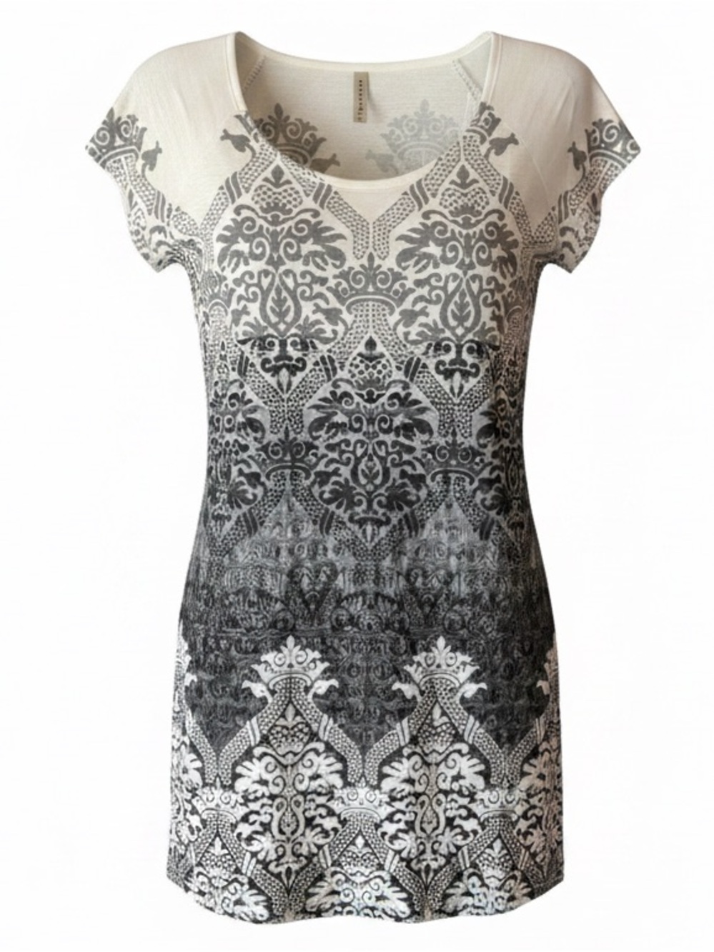 Elegant Black and White Patterned Women's Dress by Cubism